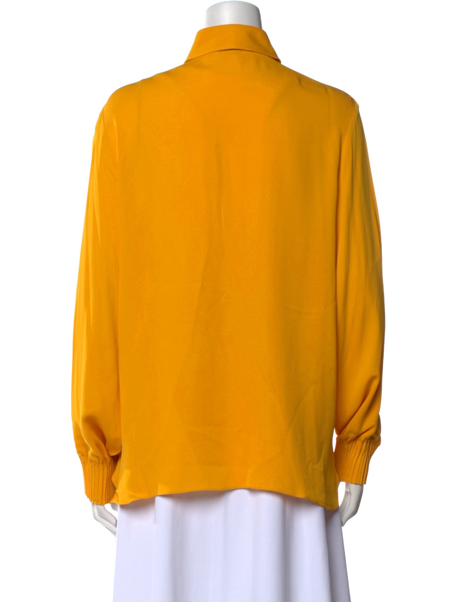 Nina Ricci Silk Long Sleeve Button-Up Top